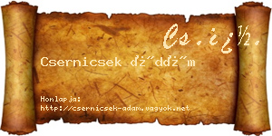 Csernicsek Ádám névjegykártya